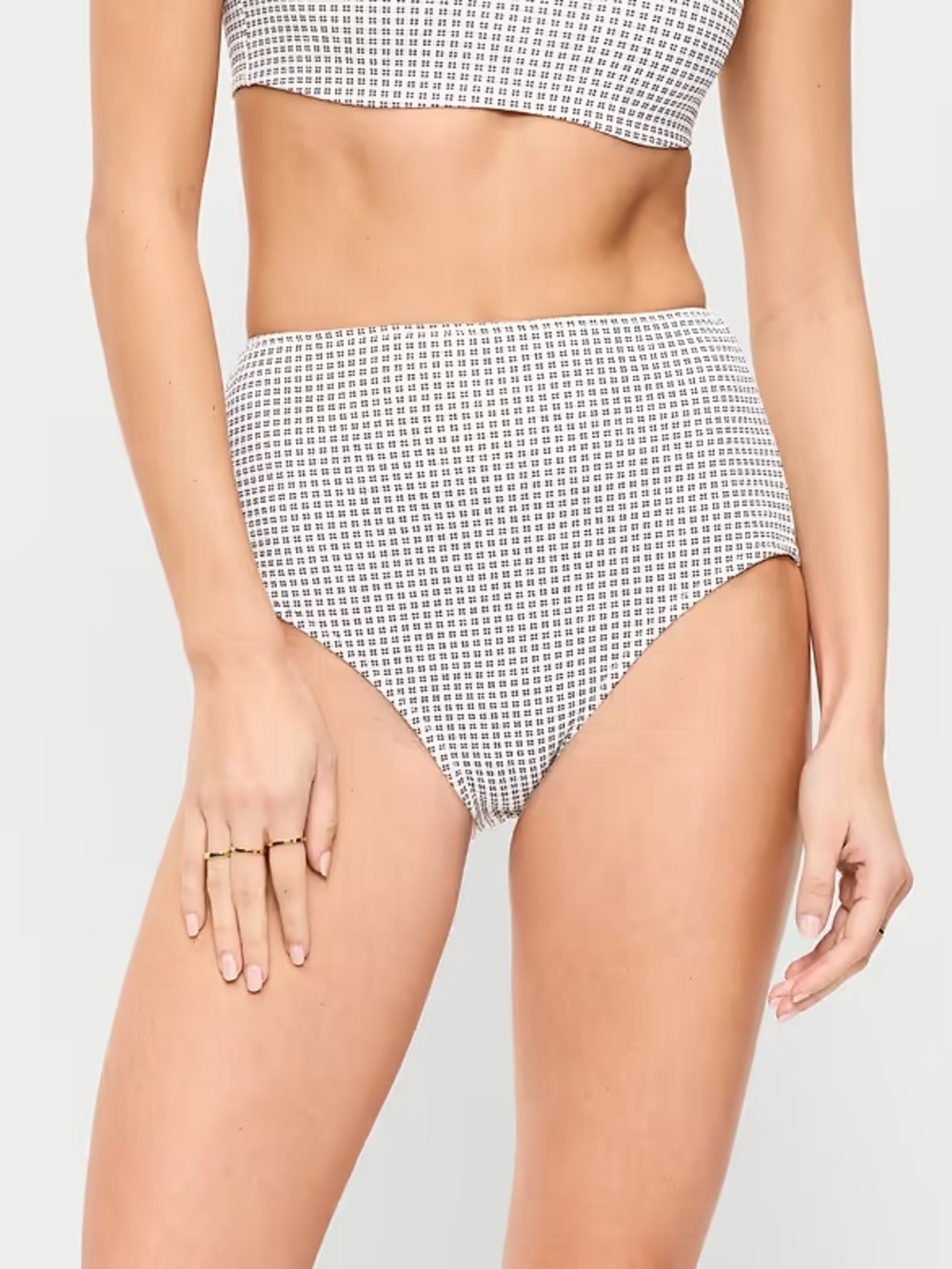 Old Navy Women's Black & White Check Bikini Bottoms